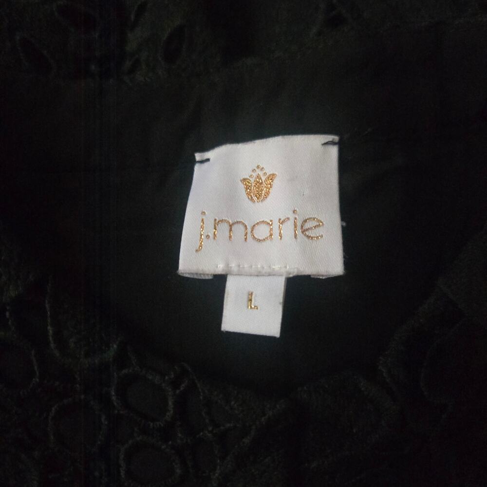J. MARIE THE SERAPHINA MINI DRESS BLACK FLORAL SIZE LARGE LADIES - Picture 5 of 5